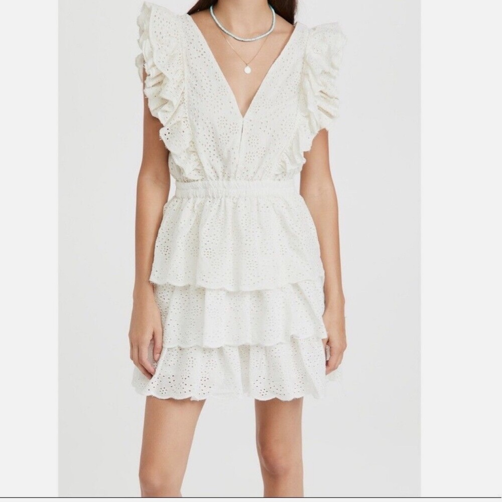 Love the Label Ivory Eyelet Mini Dress (M)